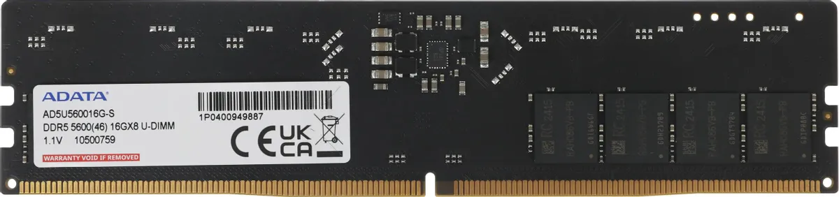 ADATA AD5U560016G-B DDR5 16 ГБ — контактная группа DIMM 288-pin