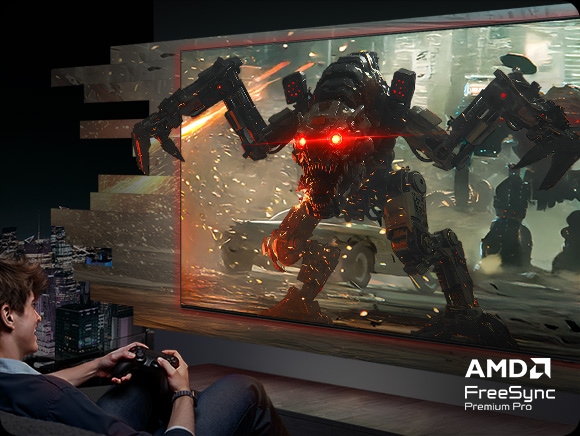 Samsung QE83S90H AMD FreeSync Premium Pro — гиперреалистичная графика без разрывов кадра