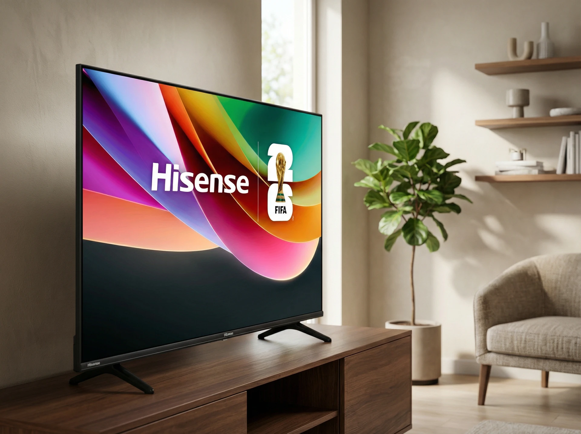 LED телевизор Hisense 32A4S Full HD - фото в интерьере
