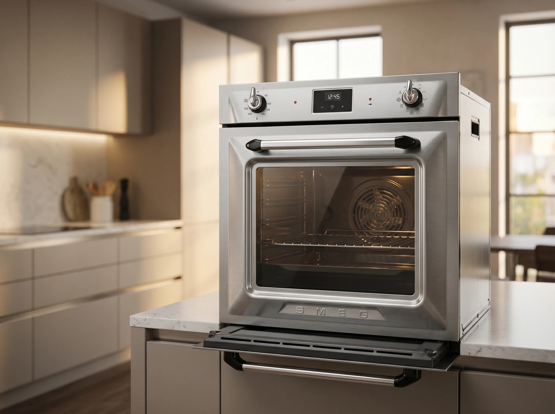 Электрический духовой шкаф Smeg Victoria SOP6900TX - фото в интерьере