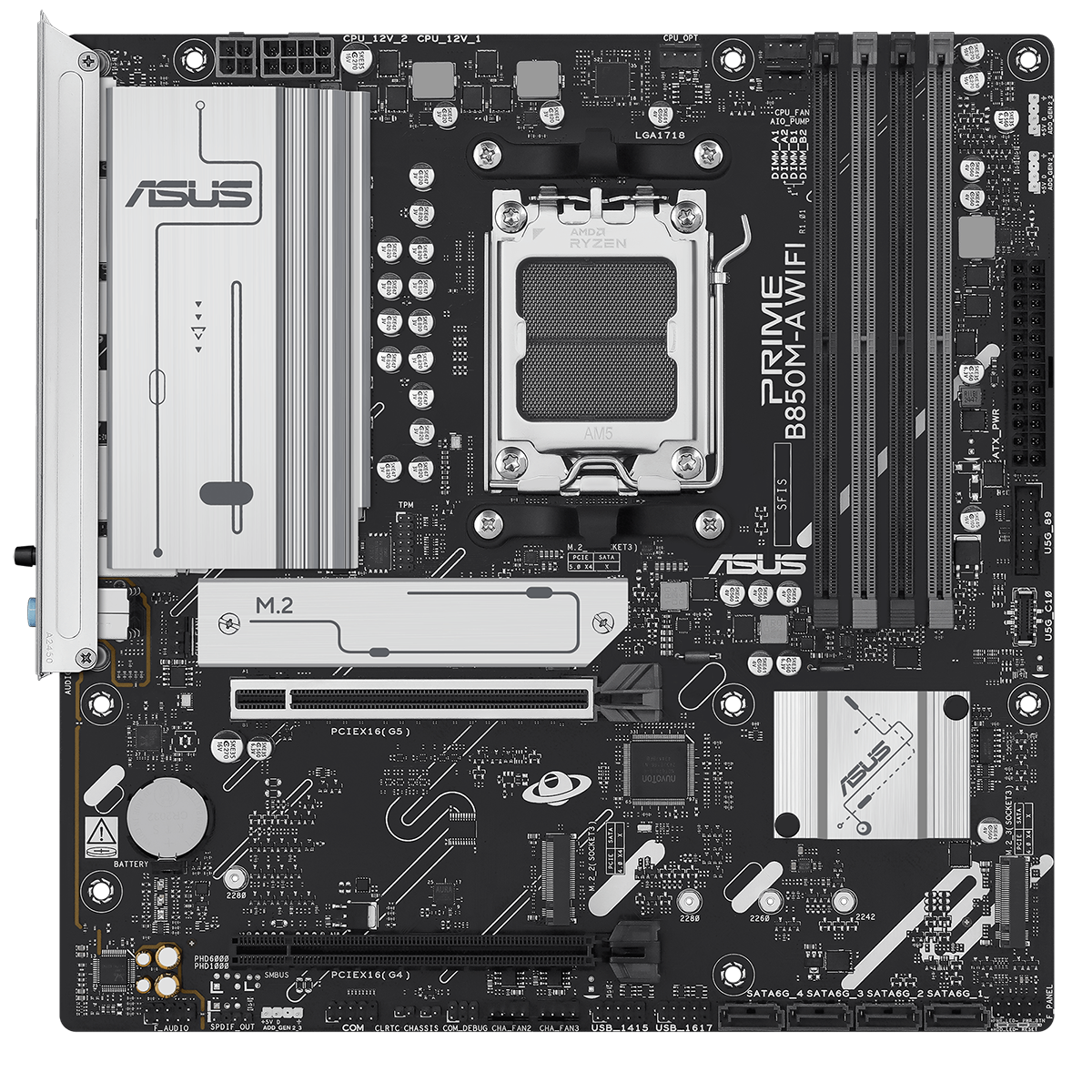 ASUS Prime B850M-A WiFi материнская плата mATX слоты M.2 PCIe 5.0