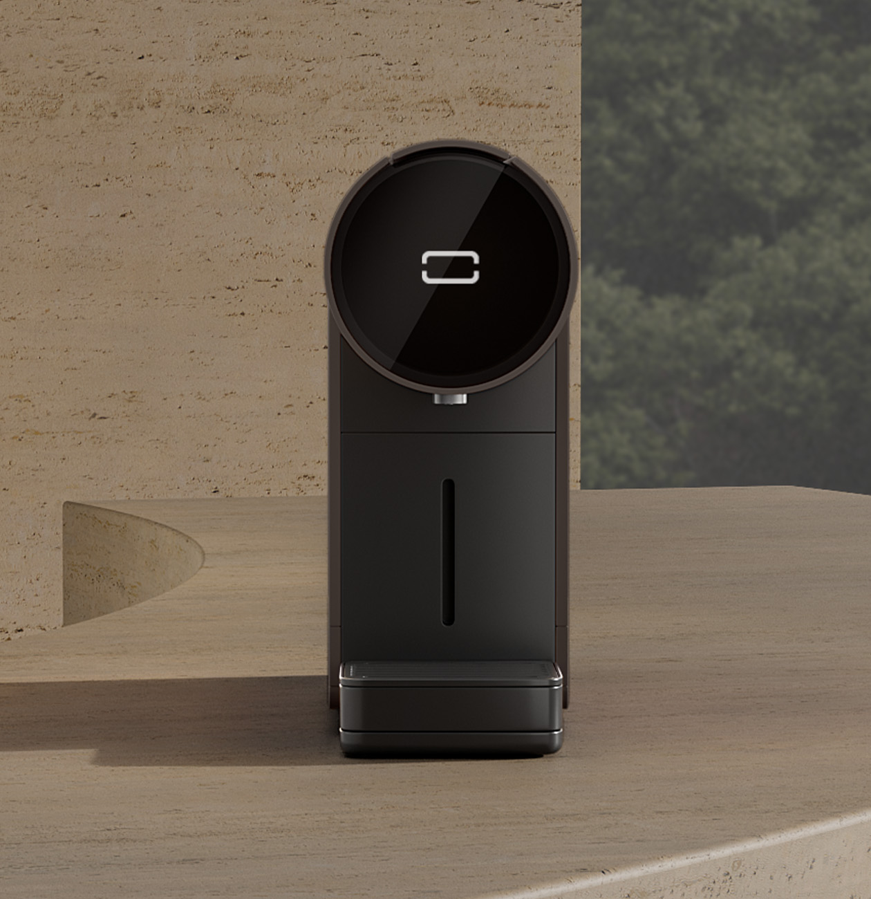 Bork C530 br капсульная кофемашина Nespresso коричневый вид спереди