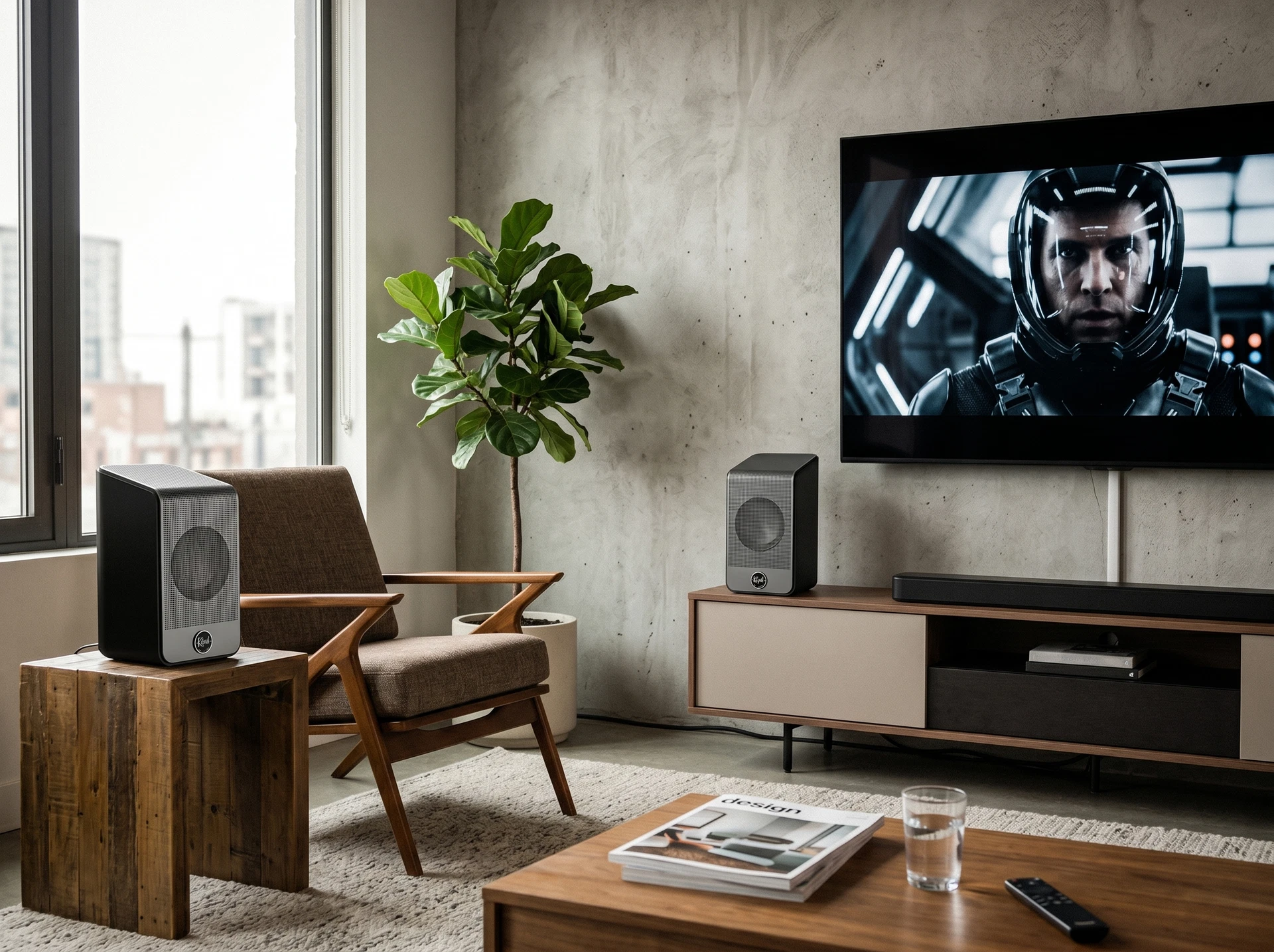 Полочная акустика Klipsch Flexus Surr 200 - фото в интерьере