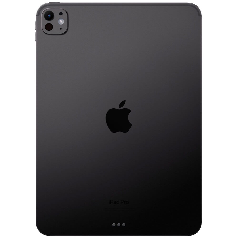 Apple iPad Pro 11 2025 Space Black вид сзади алюминиевый корпус с блоком камер и логотипом Apple