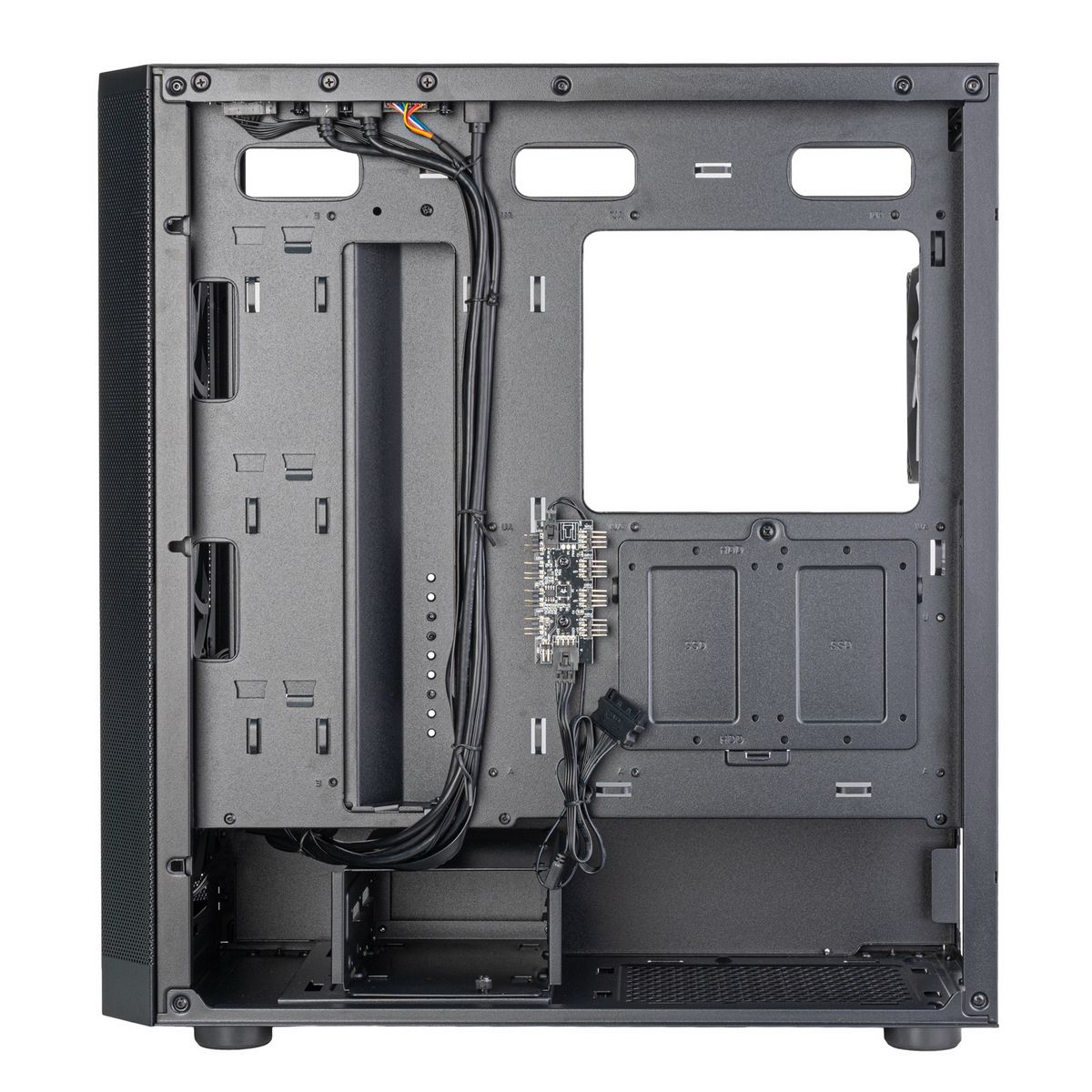 SilverStone SST-FA514X-BG внутренняя компоновка задней панели и кабельных каналов