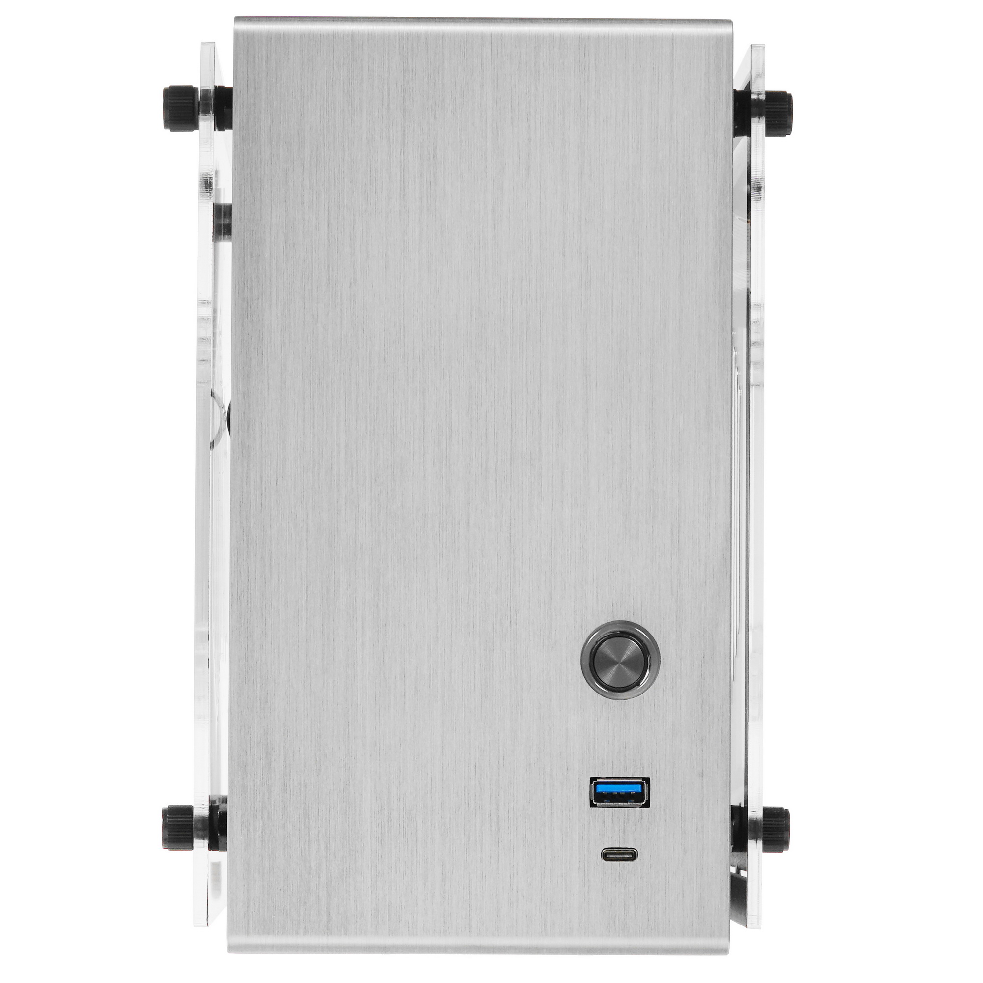 Zalman M2 mini Silver передняя панель с портами USB 3.0 и USB-C и кнопкой питания