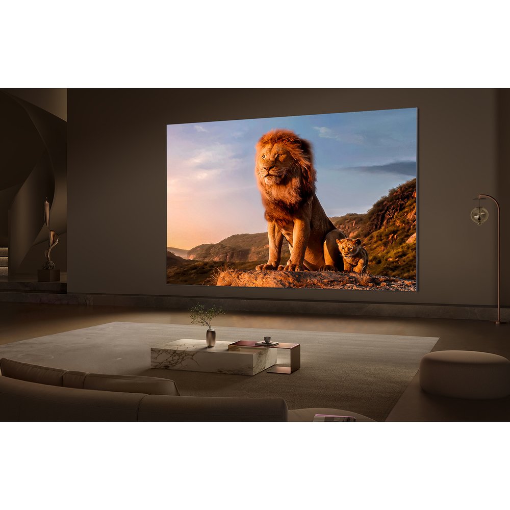 TCL 163X11L Micro LED 163 дюйма — лев в высоком разрешении, демонстрация контраста и яркости цветов