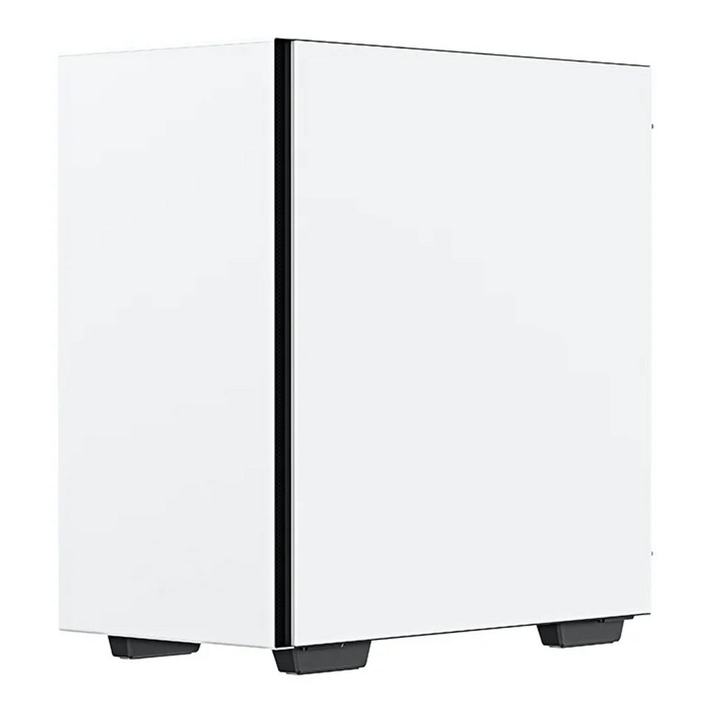 DeepCool MACUBE 110 белый — вид сбоку, сплошная боковая панель, минималистичный дизайн