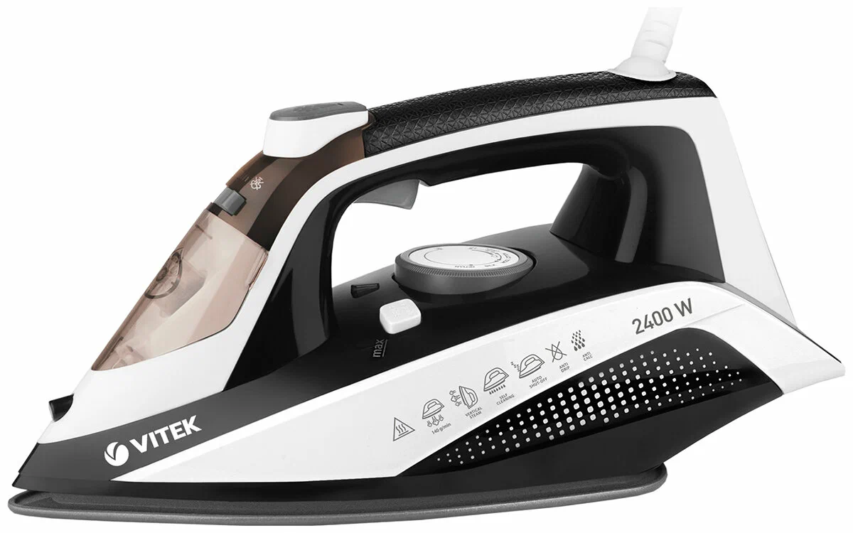 Утюг Vitek VT-8339, 2400 Вт, белый/серый