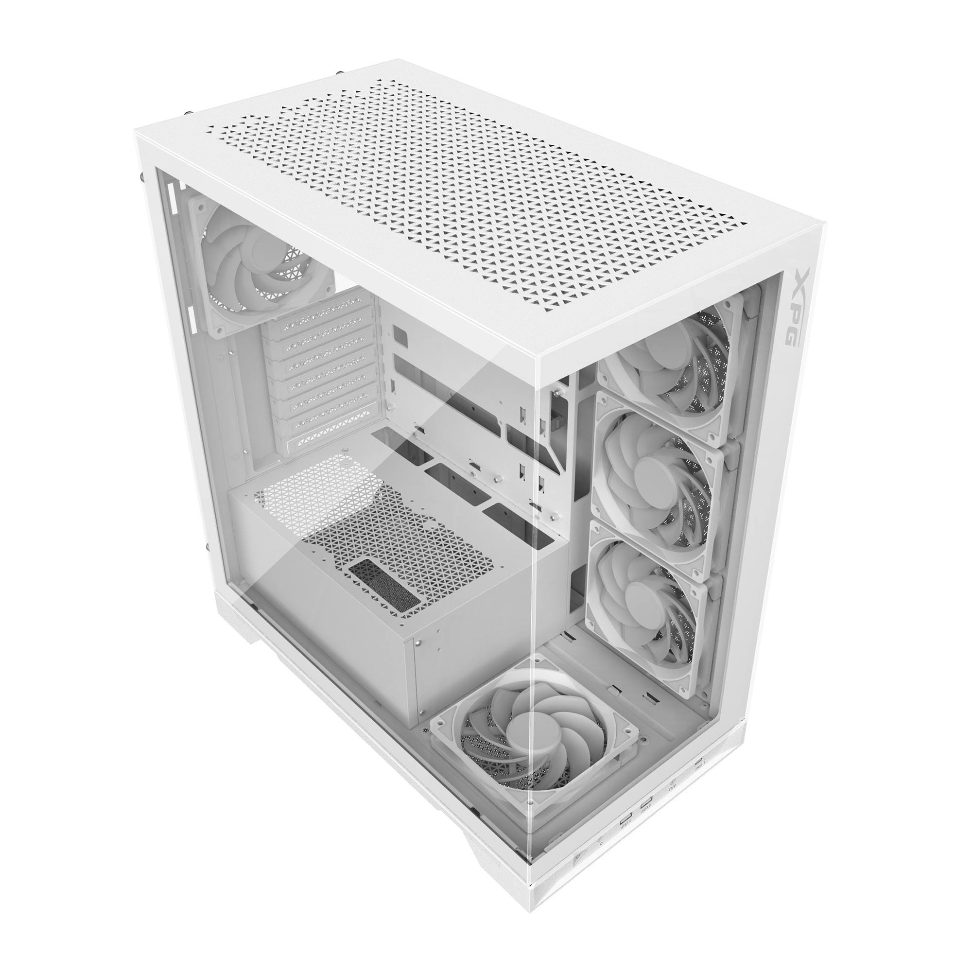 ADATA XPG INVADER X внутреннее устройство с посадочными местами для накопителей и вентиляторов
