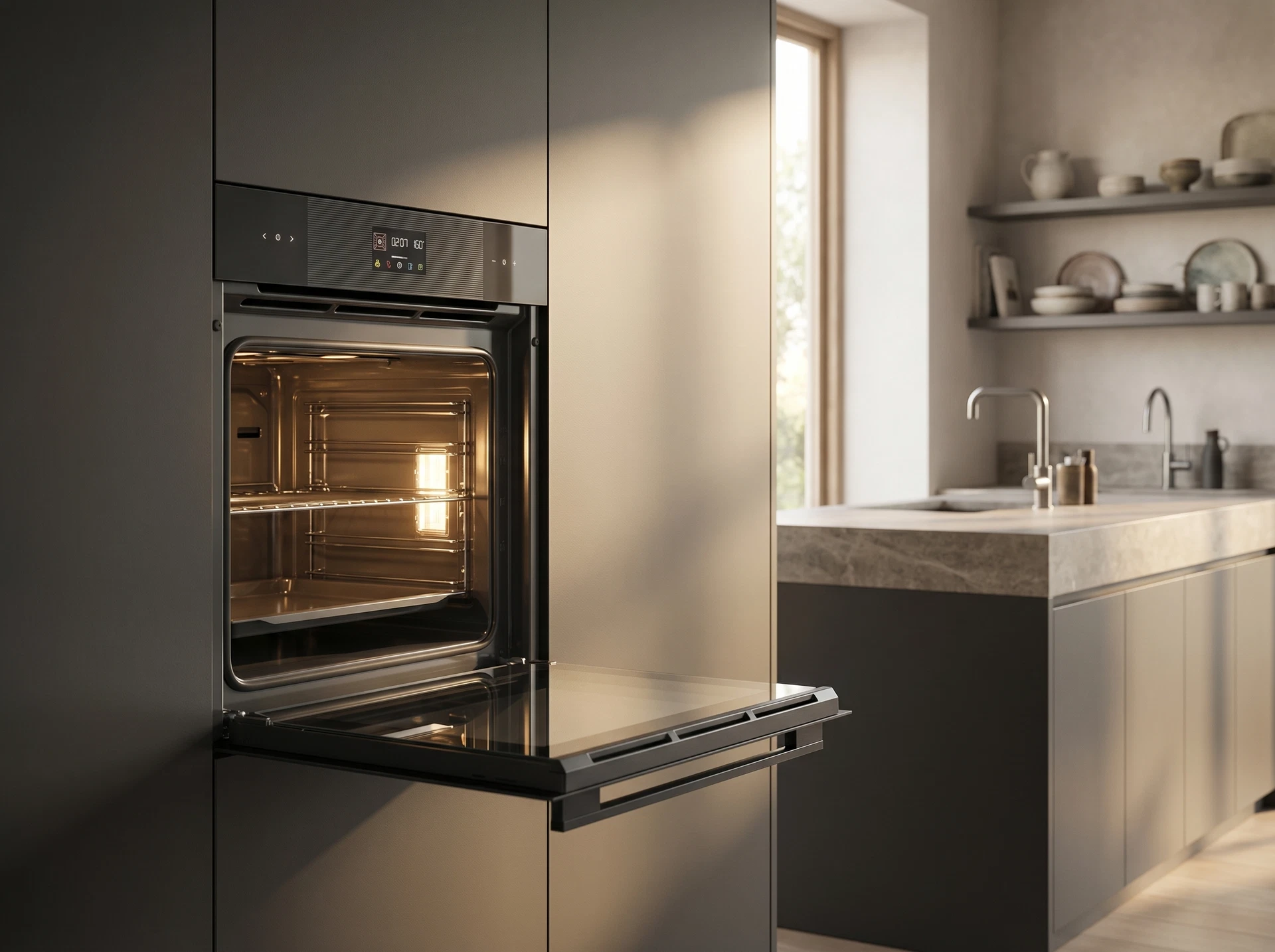 Электрический духовой шкаф Smeg Linea SOP6102TB3 - фото в интерьере