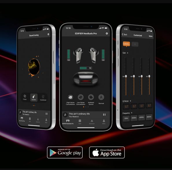 Edifier NeoBuds Pro — управление через приложение Edifier
