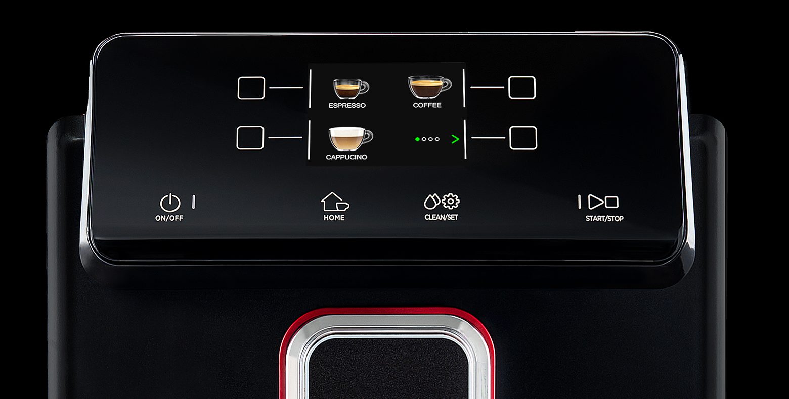 Gaggia Magenta Prestige сенсорный интерфейс с меню напитков и кнопками управления