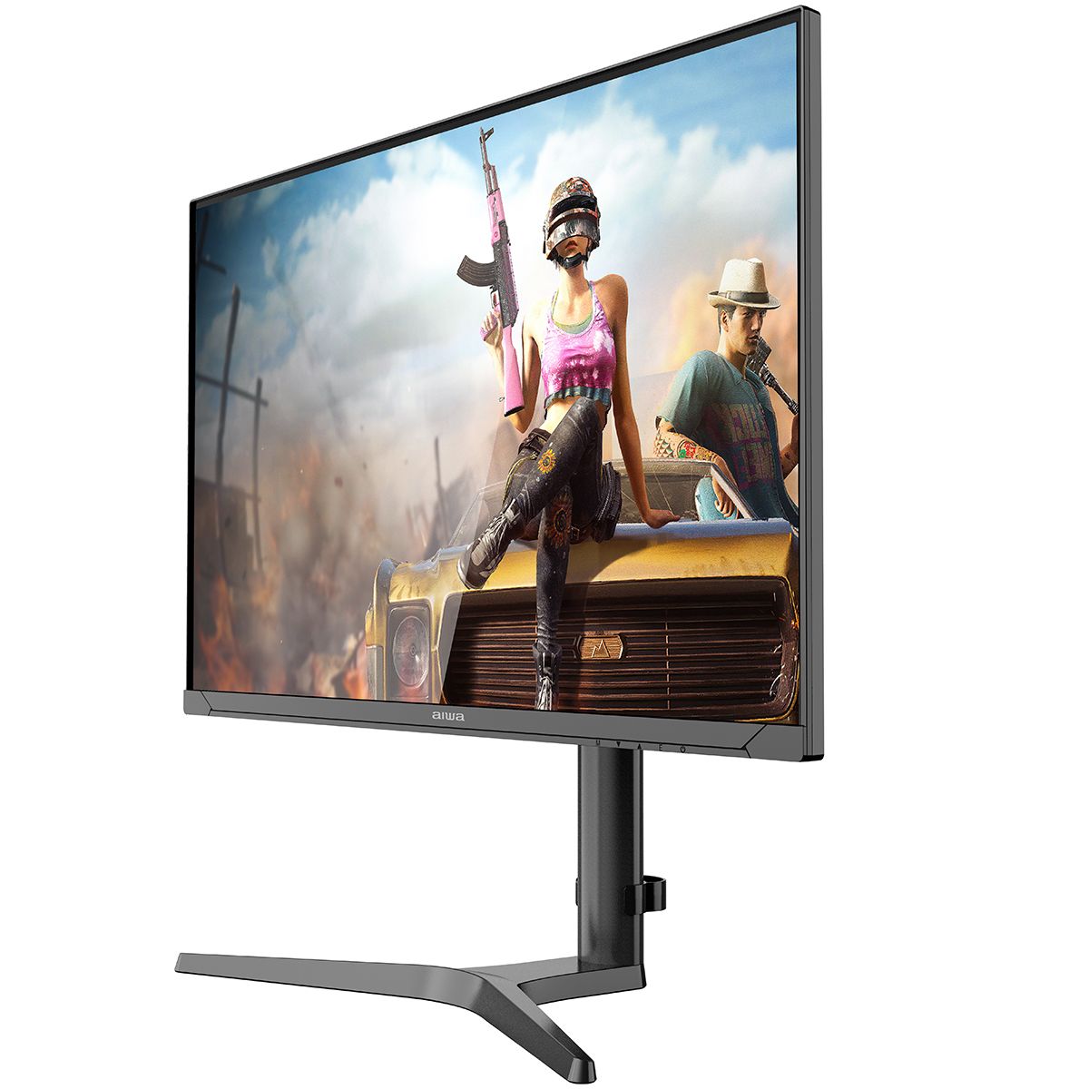 AIWA MD2715 — интерфейсы HDMI и DisplayPort на задней панели монитора