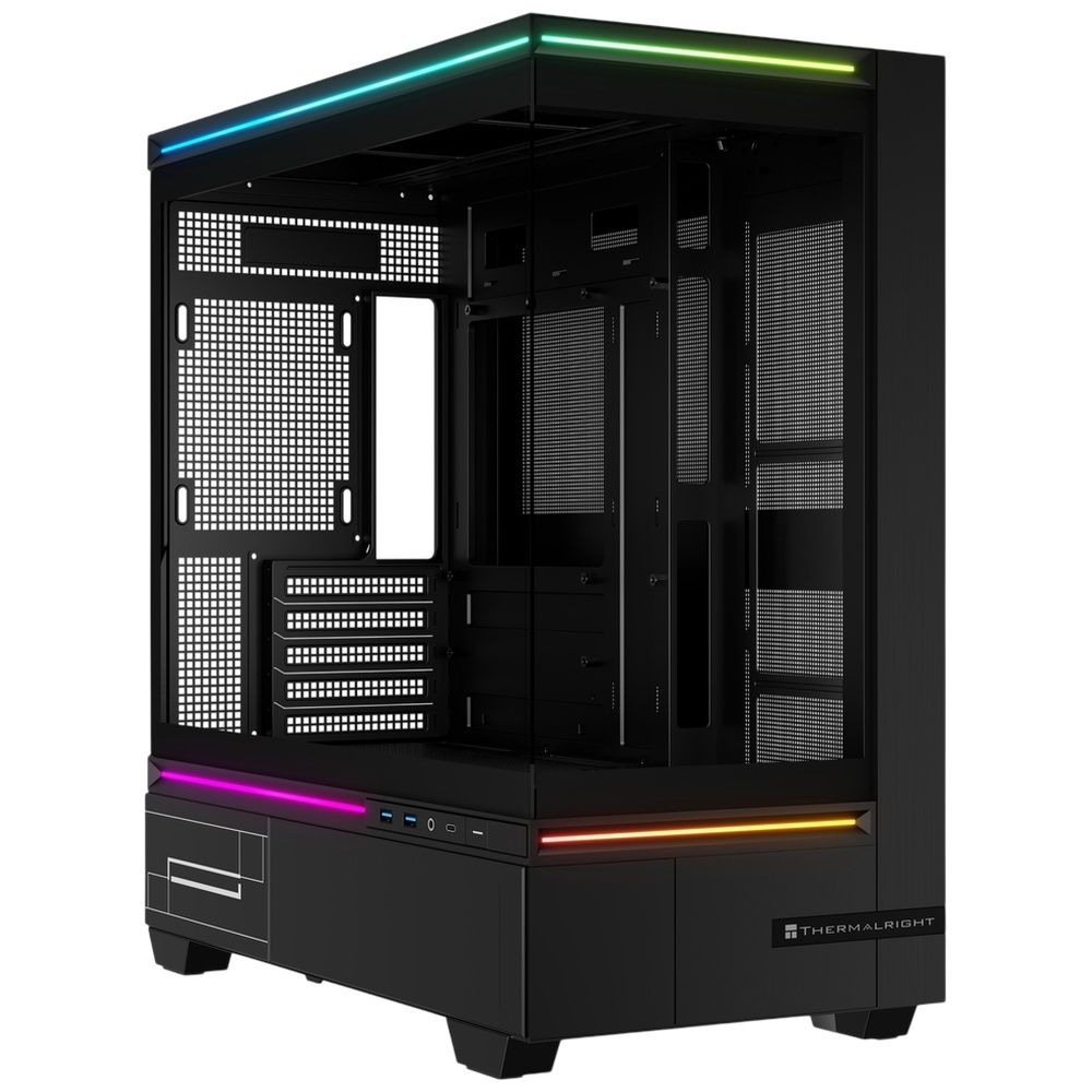 Thermalright TL-M10 вид под углом 45 градусов с ARGB-подсветкой голубого и розового цветов