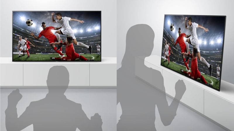Sony K-55XR8A — угол обзора OLED, равномерность цвета при просмотре сбоку
