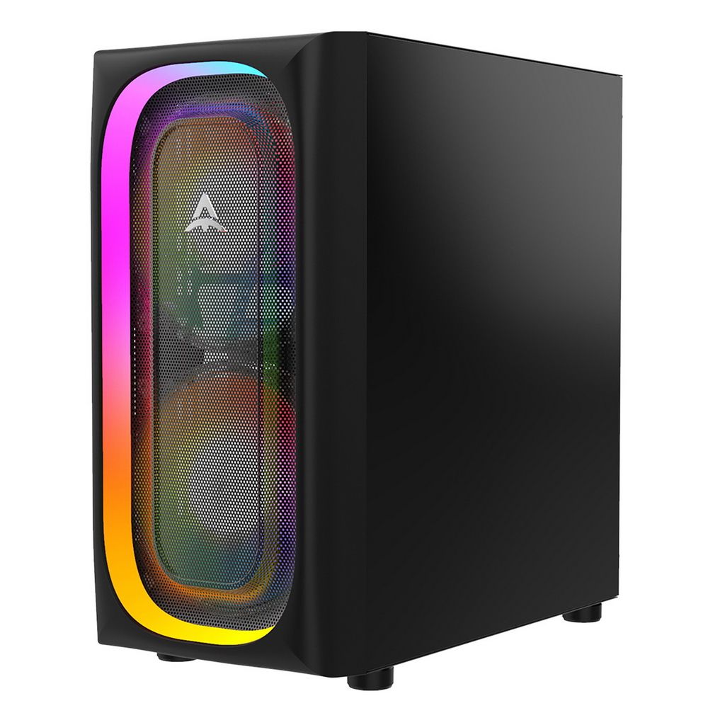 Alseye Ai AS.07.0237 боковая панель с RGB-подсветкой в розово-голубом градиенте и сетчатым окном