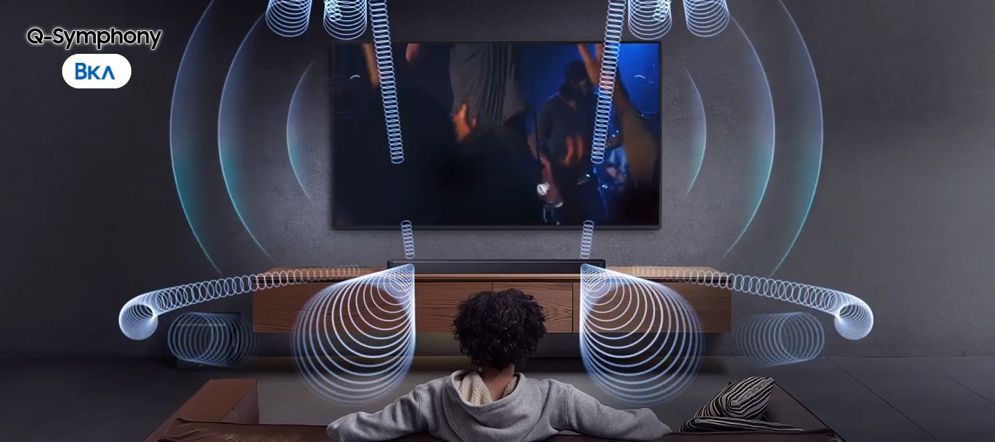Samsung HW-Q930F/RU &mdash; технология Q-Symphony, пространственная синхронизация звука ТВ и саундбара