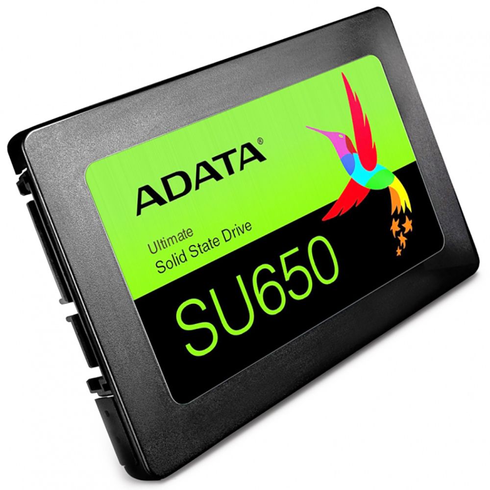 ADATA SU650 512 ГБ SATA SSD 2.5 дюйма вид сверху плата 3D NAND TLC