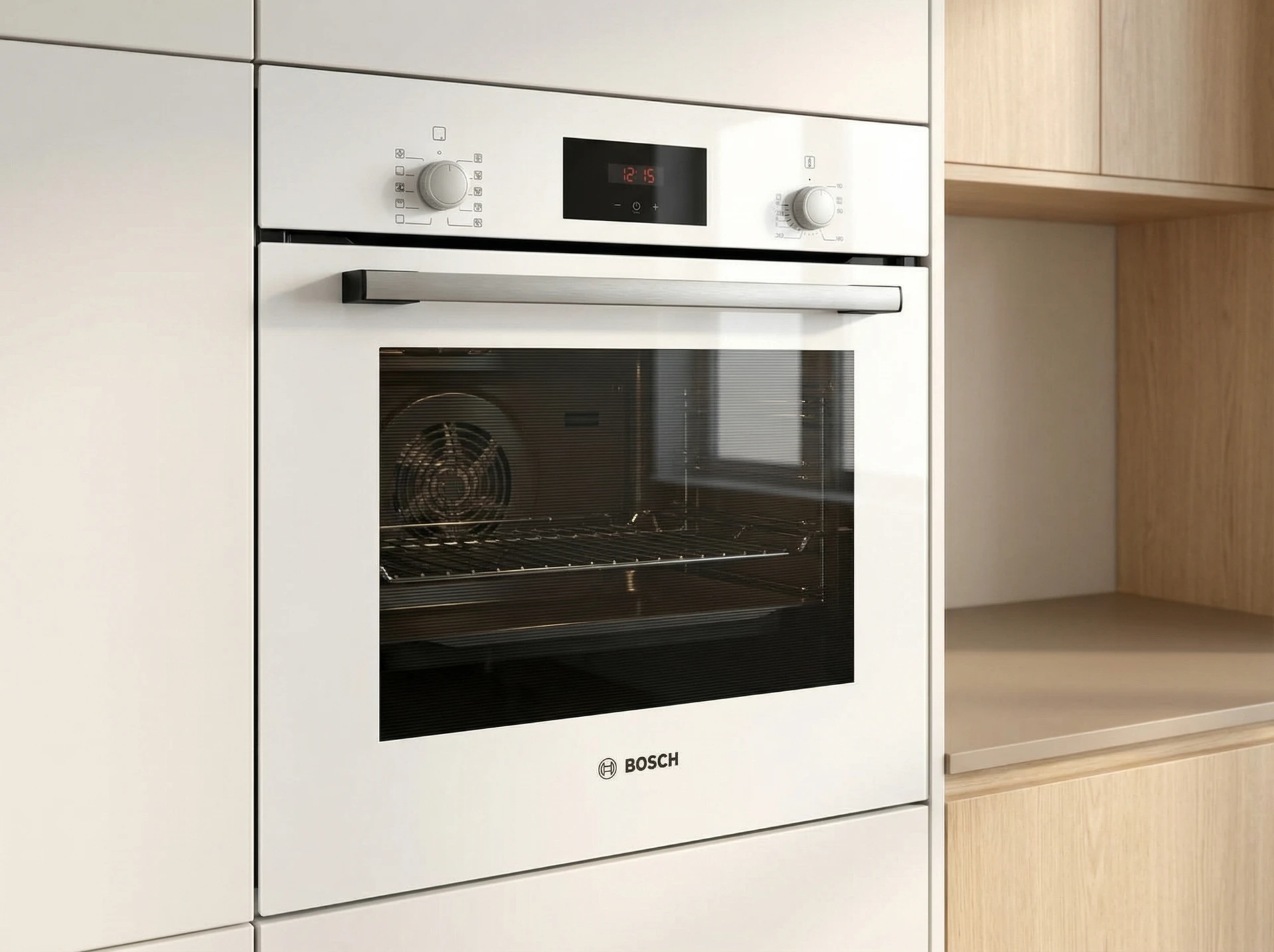 Электрический духовой шкаф Bosch HBF512BW1T - фото в интерьере