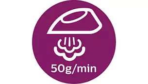 Подача пара до 50 г/мин для лучшего разглаживания складок