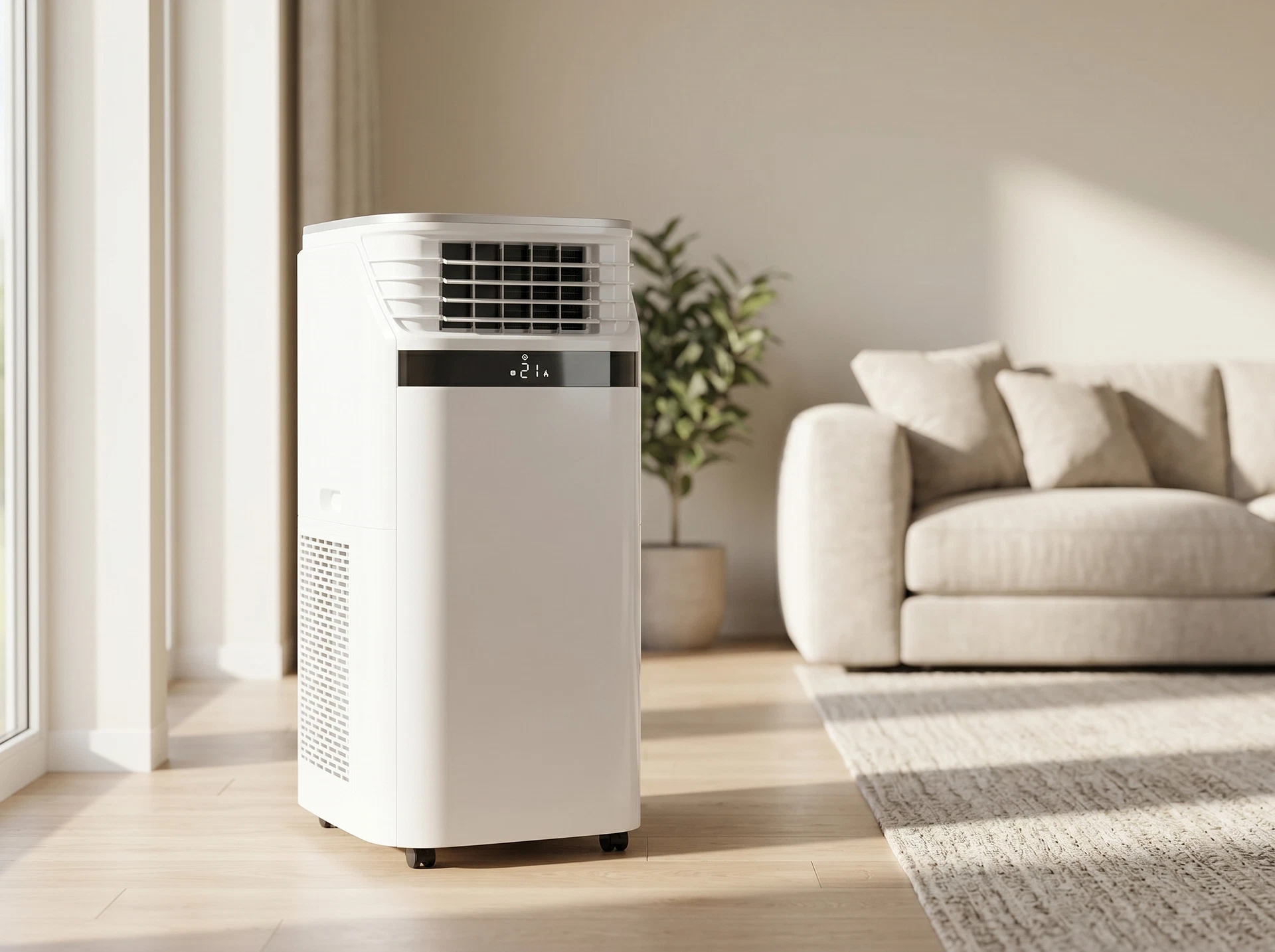 Electrolux EACM-20 JK/N3 в интерьере — мобильный кондиционер в жилой комнате