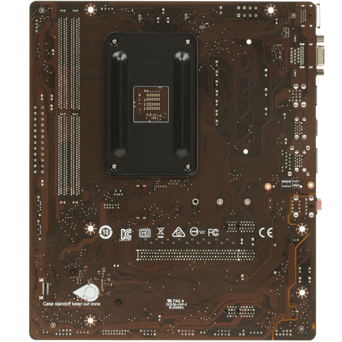 MSI A520M Pro &mdash; сокет AM4 крупным планом, слоты DDR4 и сертификационные логотипы
