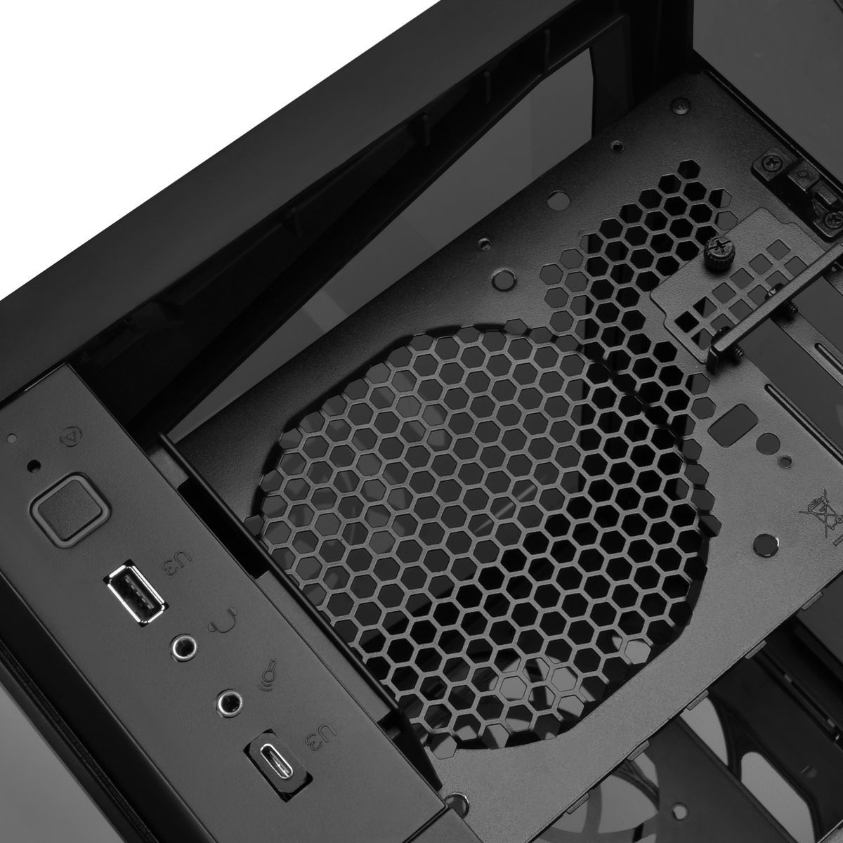 SilverStone Lucid SST-LD03B-AF верхняя панель разъёмы USB кнопка питания воздухозаборник