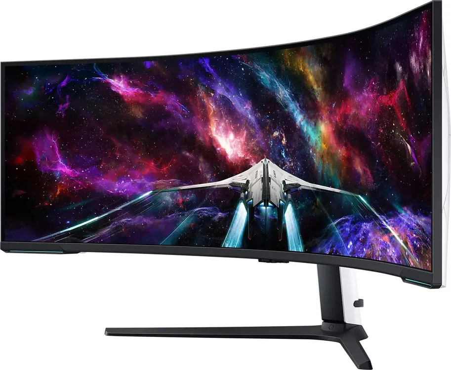 Samsung Odyssey Neo G9 S57CG952NI боковой профиль — степень изгиба экрана и дизайн корпуса