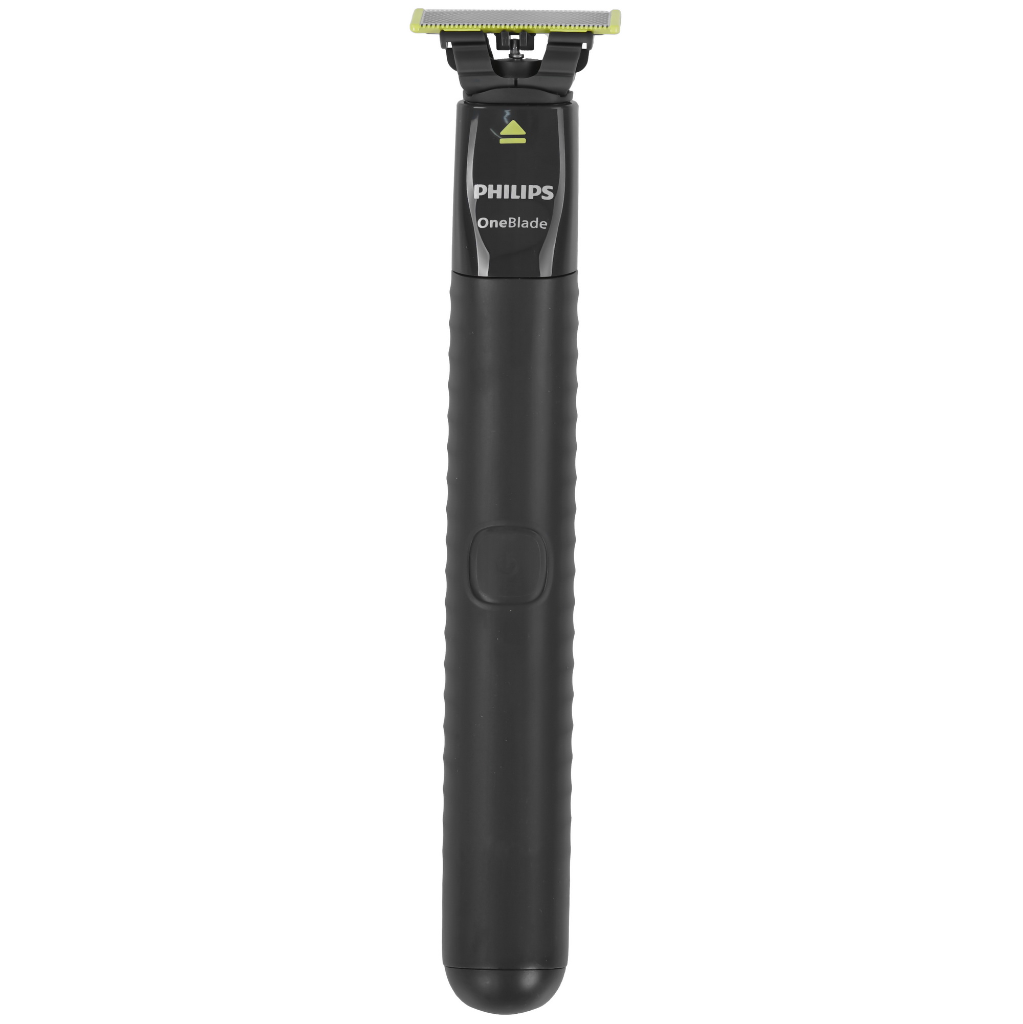 Philips QP1424/10 OneBlade вид спереди с жёлтой ножевой насадкой