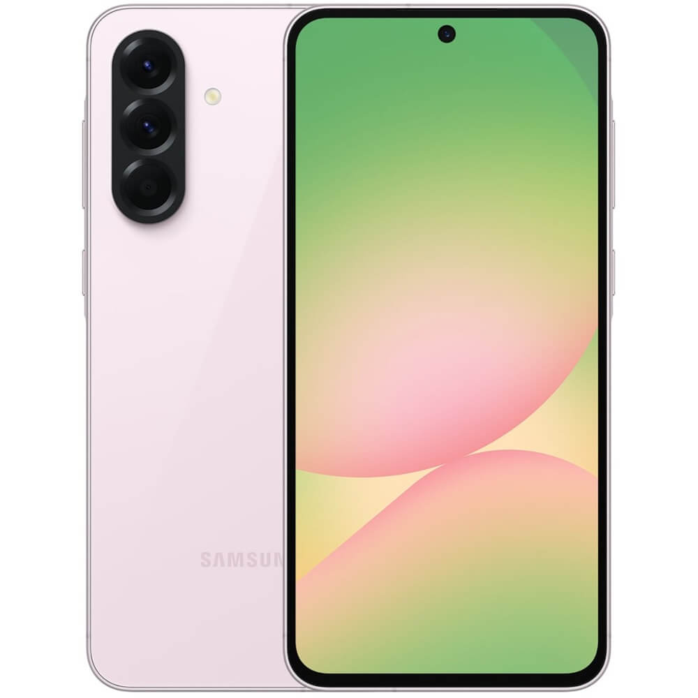 Samsung Galaxy A56 5G розовый вид спереди Super AMOLED дисплей 6.7 дюйма 120 Гц