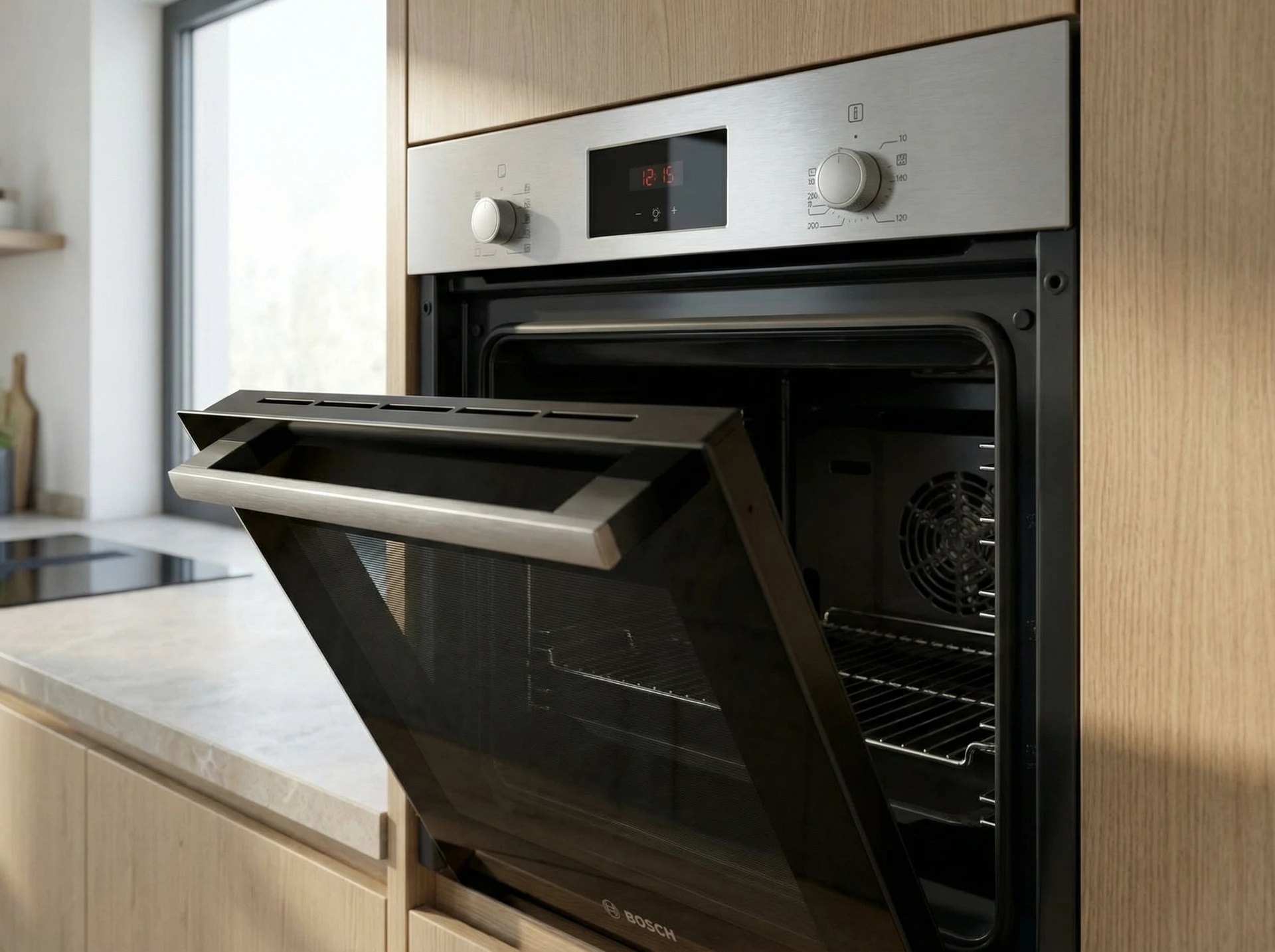 Электрический духовой шкаф Bosch HBF512BS1T - фото в интерьере