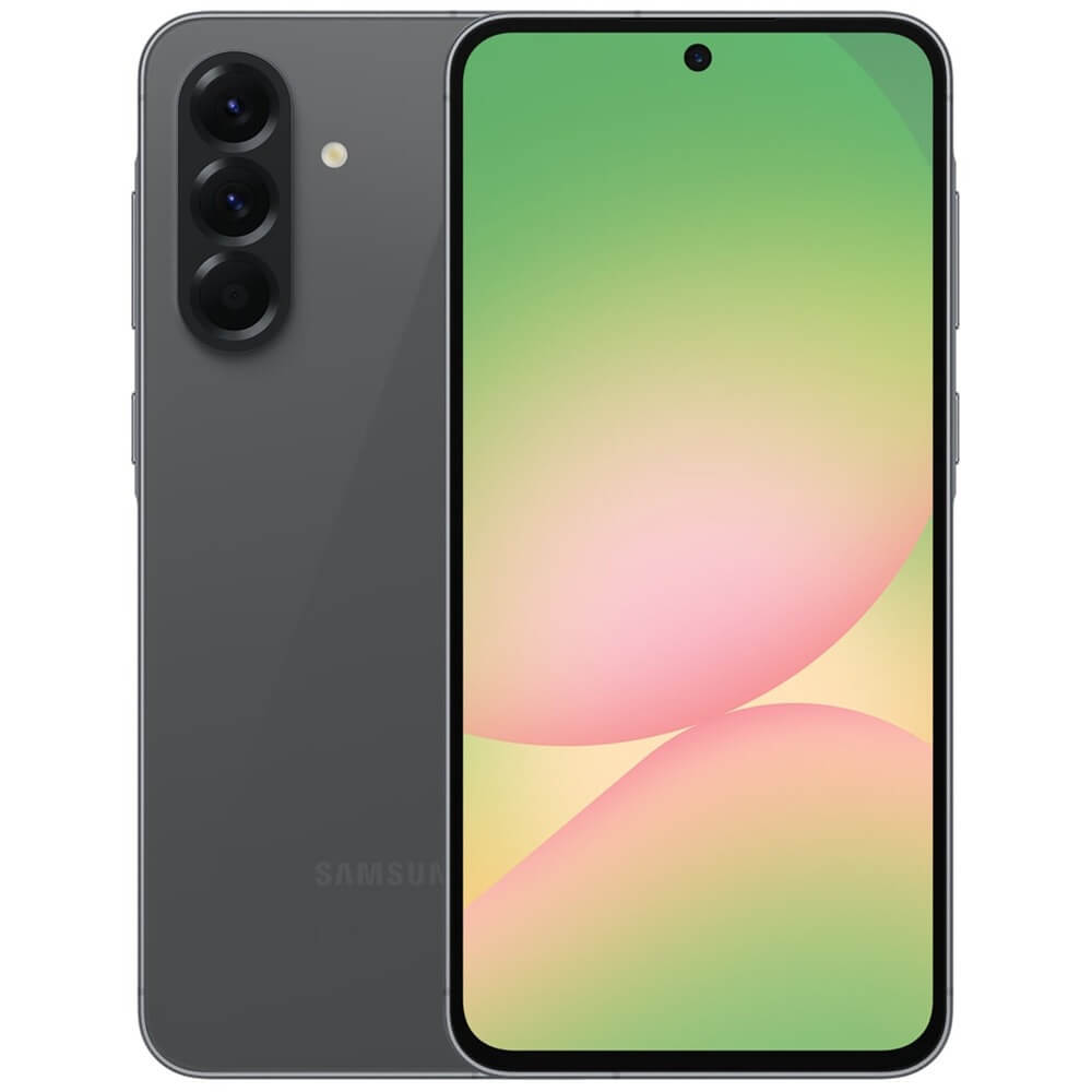 Samsung Galaxy A56 5G черный — вид спереди, Super AMOLED дисплей 6.7 дюйма