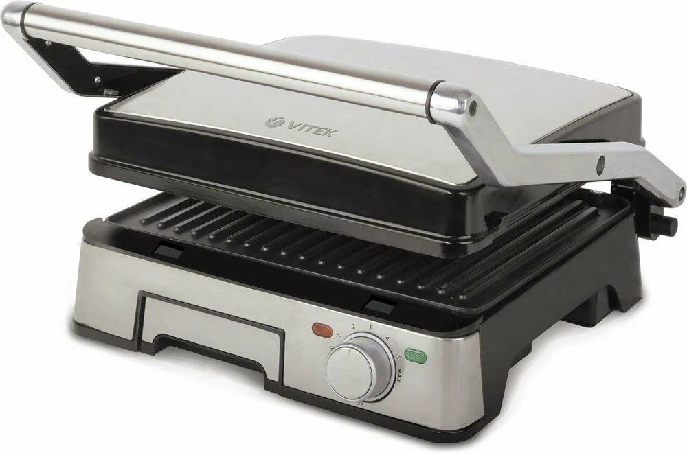 Электрогриль Vitek VT-8450 (MC) серебро/черный