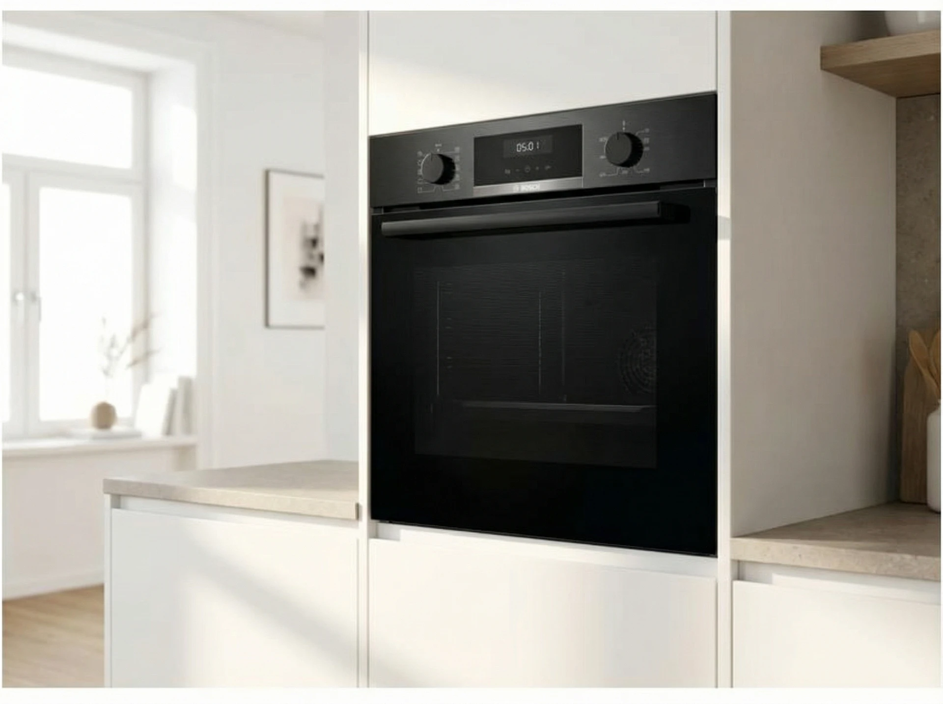 Электрический духовой шкаф Bosch Serie 4 HJA737BA0 - фото в интерьере