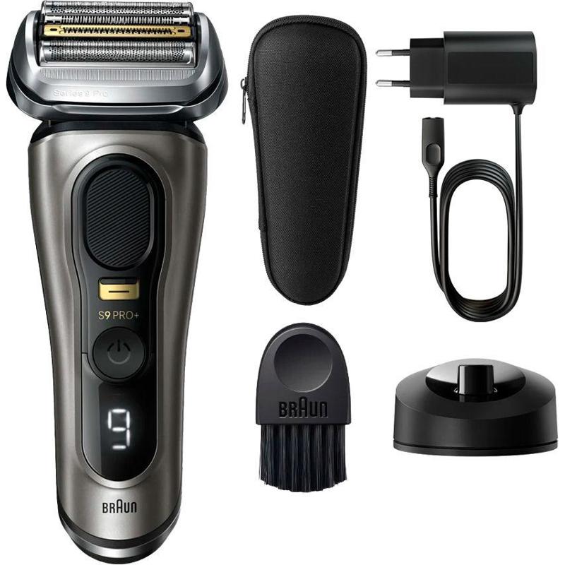 Braun 9515s комплектация — электробритва, зарядная база, чехол, зарядное устройство и щеточка