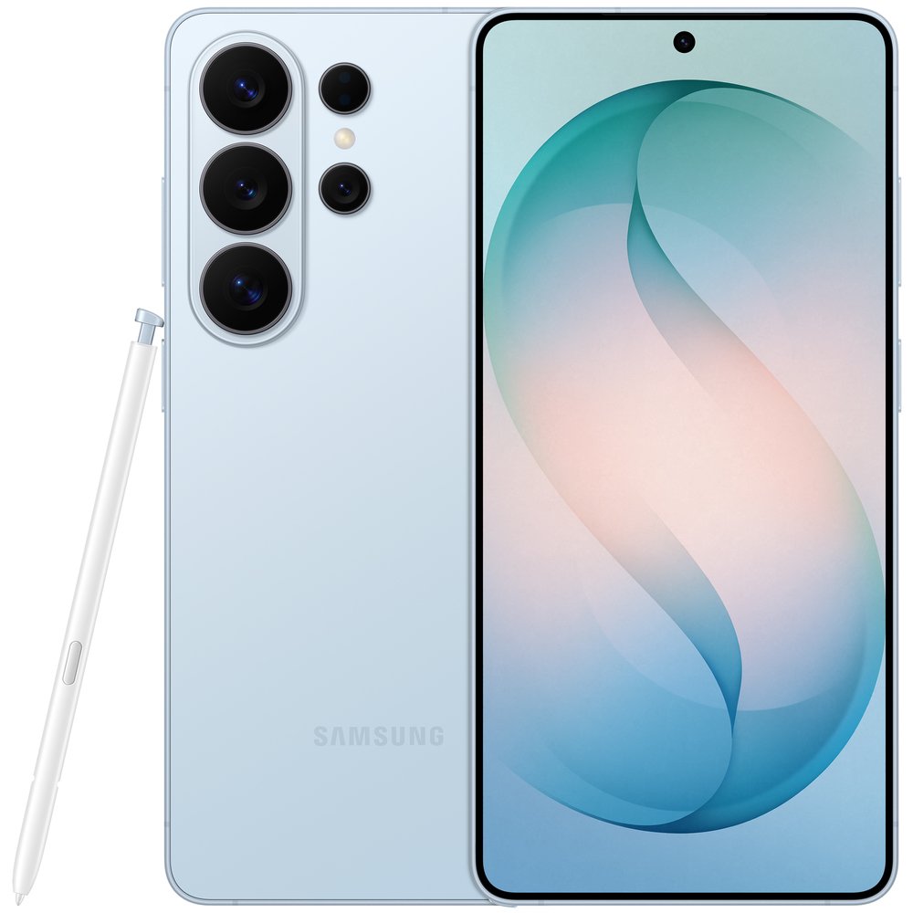 Samsung Galaxy S26 Ultra голубой — вид спереди, Dynamic AMOLED 2X 6.9 дюйма