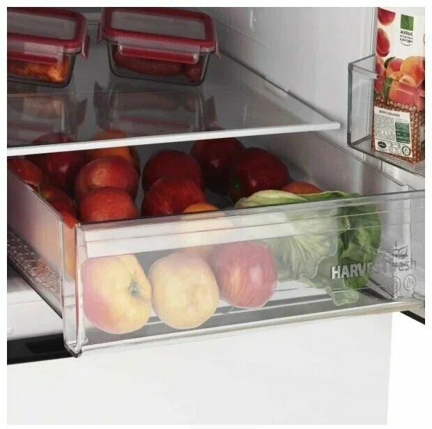 Beko B3R0CNK312HG внутренний объём — полки с продуктами, ящики с овощами
