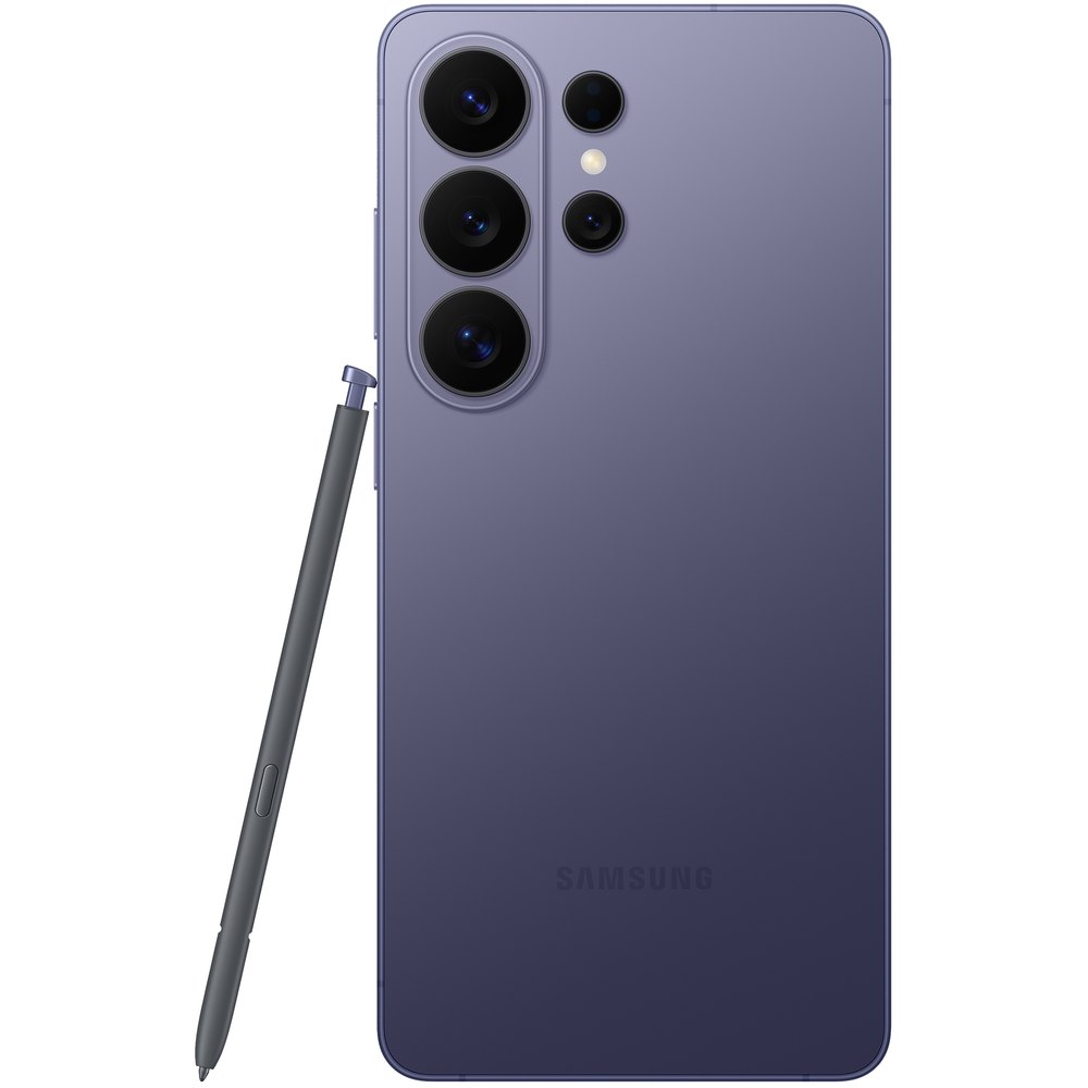 Samsung Galaxy S26 Ultra фиолетовый вид сзади S Pen стилус в слоте корпуса
