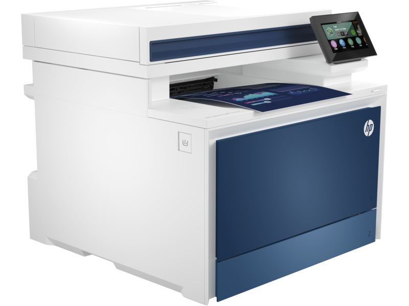 HP Color LaserJet Pro MFP 4303fdn (Exosphere), right facing with output