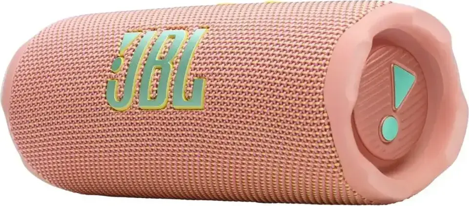 JBL Flip 7 Pink текстурированная ткань корпуса и розовые торцы