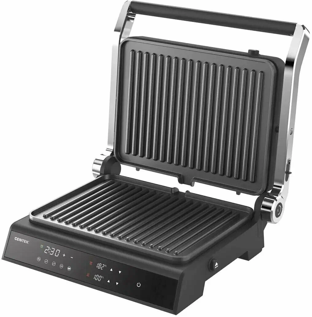 Centek CT-1474 электрогриль с дисплеем и съёмными антипригарными пластинами