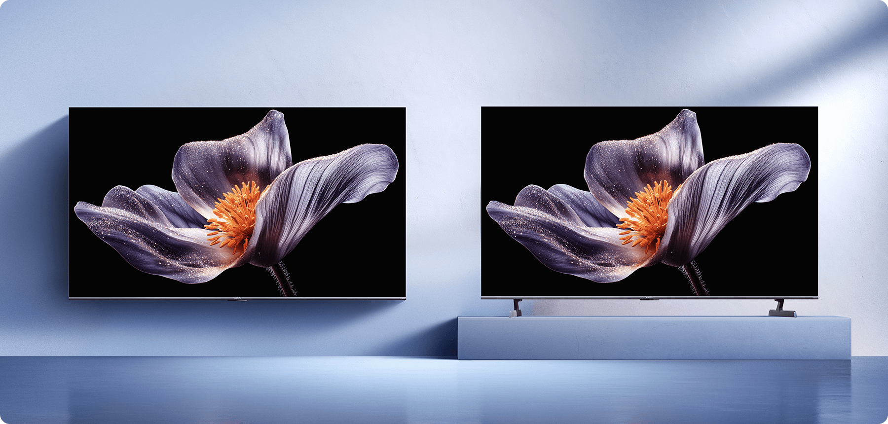 Xiaomi TV S Pro Mini LED 65 — два варианта установки подставки
