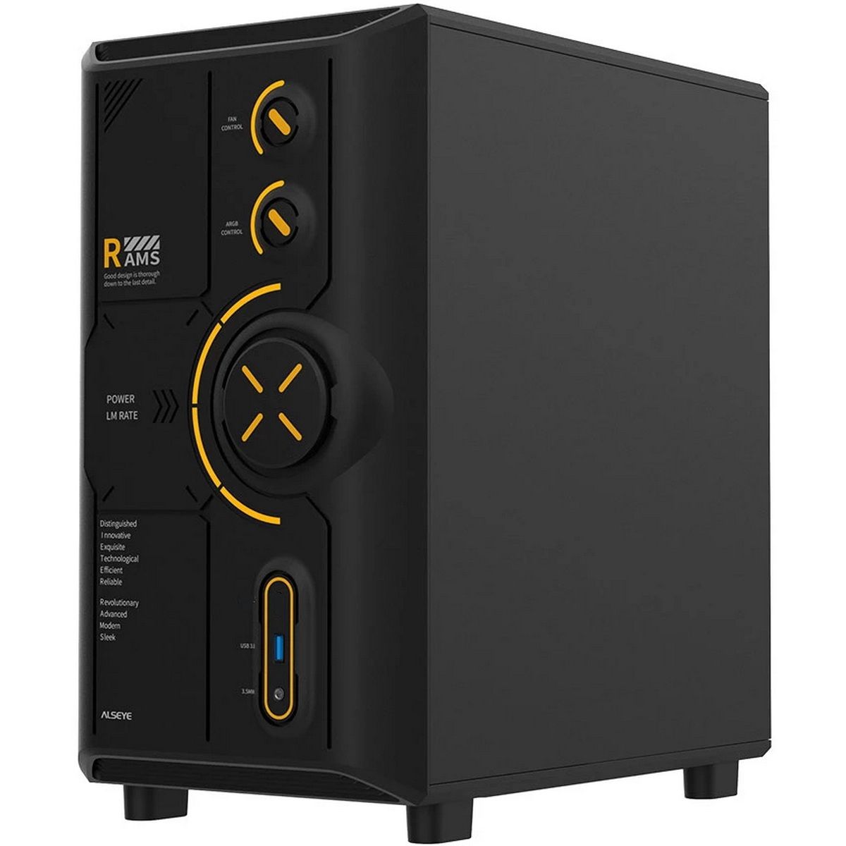 Alseye RAMS 2.0 боковая панель с кнопкой питания USB 3.0 и управлением вентиляцией