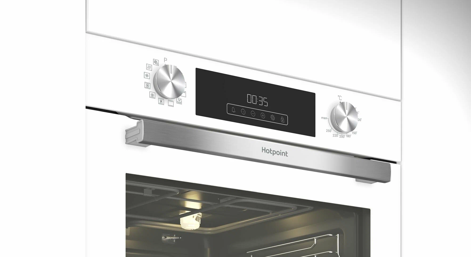 Hotpoint HFE8 1221 H WH духовой шкаф панель управления дисплей и стеклянная дверца