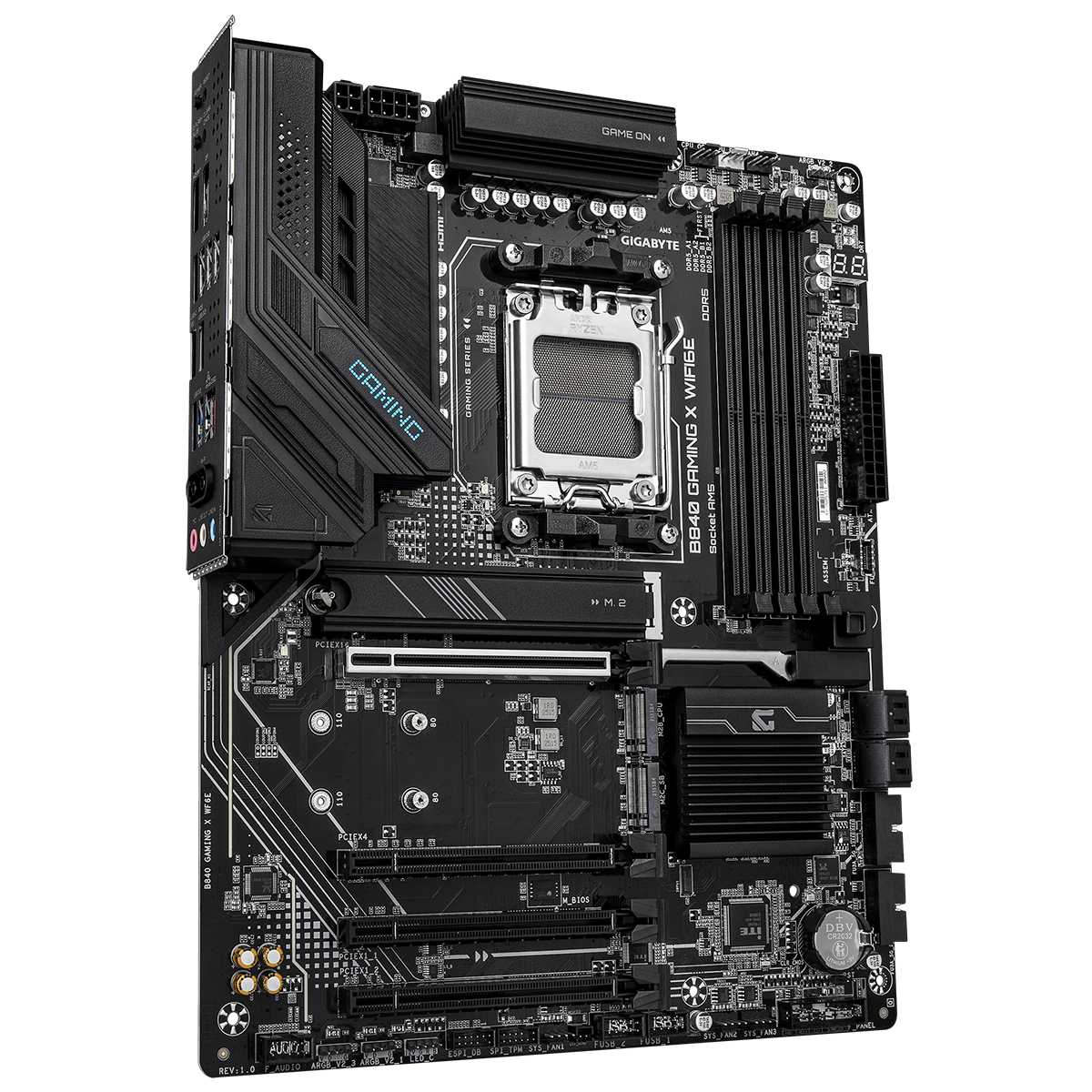 Gigabyte B840 Gaming X Wifi6e задняя панель порты USB HDMI DisplayPort LAN