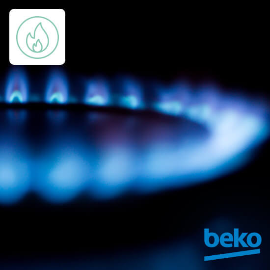 Beko HIAG64223B газовая конфорка с голубым пламенем — равномерный нагрев