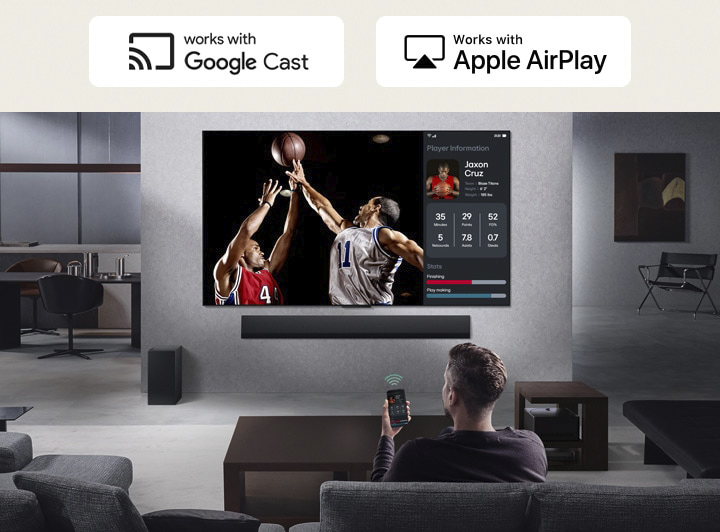 Apple AirPlay 2 и Google Cast на LG OLED55C5RLA &mdash; беспроводная трансляция с iPhone и Android