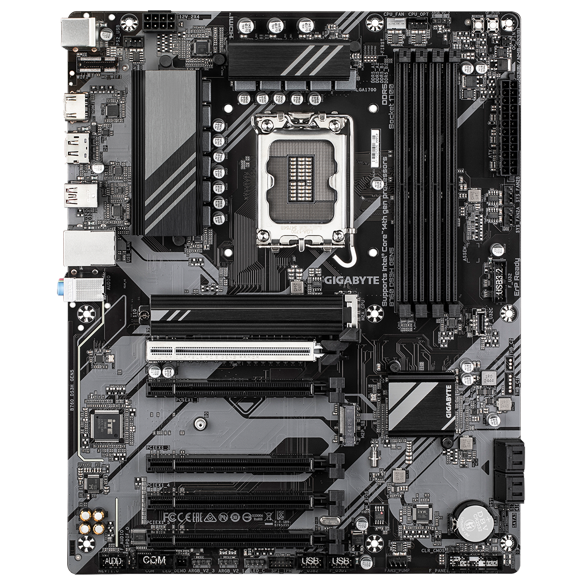 GIGABYTE B760 DS3H GEN5 материнская плата ATX Socket LGA 1700 общий вид