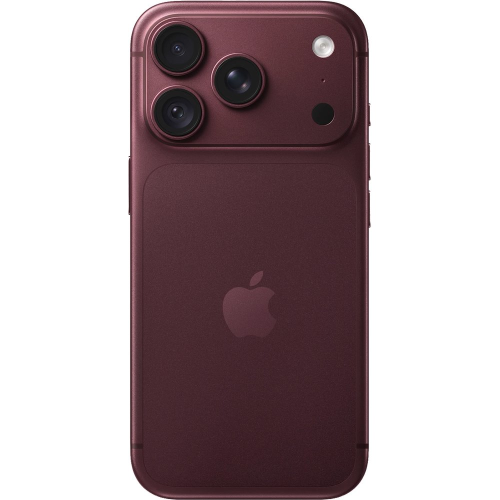 Apple iPhone 18 Pro 1TB Burgundy вид спереди экрана и металлический корпус